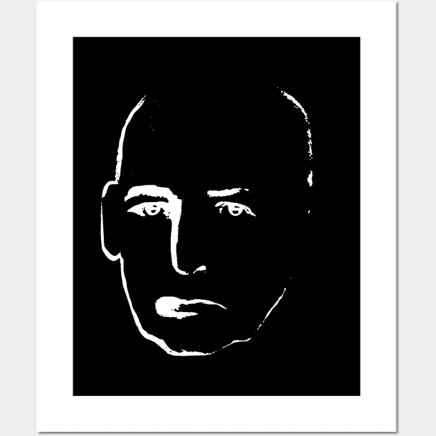 Rem Koolhaas - Illustration face Wall Art by SLGA Designs